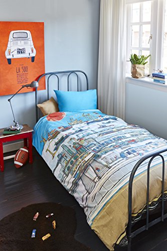 Beddinghouse 143089 Kids 24-7 City Bettwäsche, 135 x 200, blau - 2