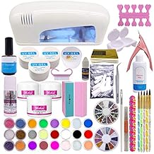 Set profesional de artículos para la decoración de uñas; polvo de acrílico, 24 colores