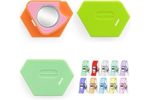 Mihutu 3 Pezzi Guida Magnetica per Macchina da Cucire, Universale Guida per Cucitura Poligonale Multifucntional Guida Hemmer con Scala, Accessori per Mollette Cucito con 10 Pezzi Clip per Cucire