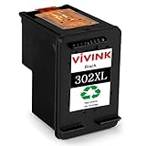 Contenido del paquete: 1 cartucho de tinta negra remanufacturado HP 302 XL.