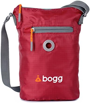 Bogg - An all-in-one dog poo bag dispenser and waste carrier. Rainproof, lightweight and foldaway. Bags. Holder. (Poppy red)