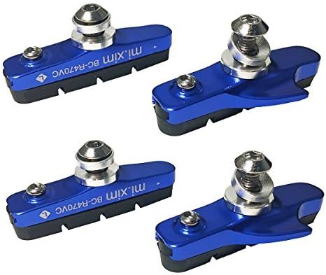 Pioneeryao Bike Brake Pads Sport Road Bicycle Brake Pads 2 Pairs (Blue)