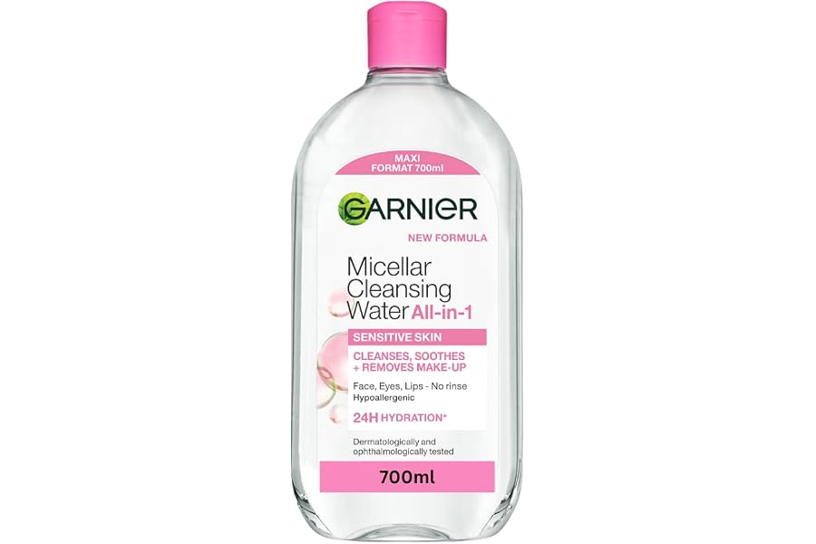 Garnier Micellar Cleansing Water 700ml, Gentle face cleanser & Make up Remover, Suitable For All Skin Types Including Sensiti