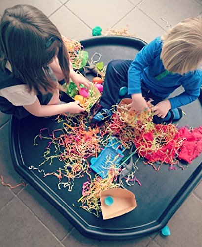 CrazyGadget Children Kids Tuff Spot Colour Mixing Tray Large Plastic for Playing Toy Sand Pool Pit Water Game Animal Figures etc. - MADE IN UK (Blue)