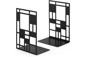 INNÔPLUS INNOPLUS Buchstütze, Buchstützen Metall, Buchstütze schwarz 1 Paar, Buchständer, Bookends, Buchstützen, Book Holder CD Kinder Metall, Bücher Halter für Regal