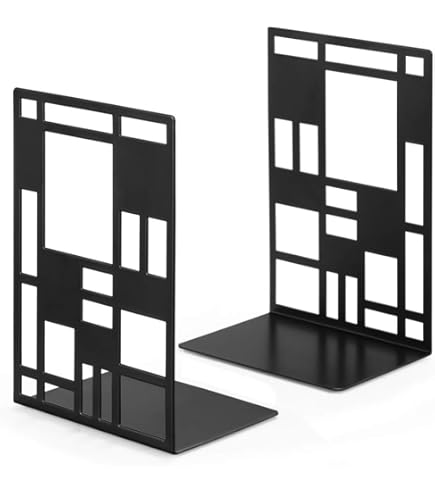 Boekensteun van metaal, verpakking van 2 stuks, 80 x 70 x 130 mm ( boekensteunen, boekenhouder voor boeken, tijdschriften en dvd's, organizer, zwarte boekenhouder voor kinderen, school, met 1