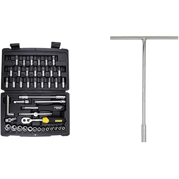 STANLEY STMT72794 1/4'' Square Drive Metric Socket Set with Double