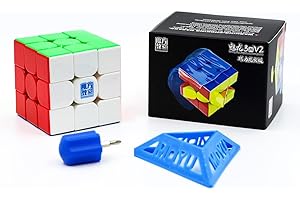 TUNJILOOL MOYU Meilong 3M V2 kostka magnetyczna prędkość 3x3 lepka magnetyczna kostka, ulepszona magiczna gra logiczna 3D, prezent dla dzieci dorosłych (powłoka magnetyczna UV)
