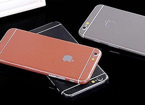 OneStopAccessories® - iPhone 6 6s silver - Luxury Pu Leather Full Body Skin Sticker Wrap Front and Back Decal Vinyl Protector Film (iPhone 6 / 6s silver)