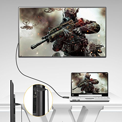 AMANKA HDMI Adapter HDMI Stecker auf Buchse Kupplung High Speed HDMI Connector, 90 Grad Winkelstecker mit Vergoldete Kontakte unterstützt 3D, 4K, Full HD, 1080P – Schwarz - 4