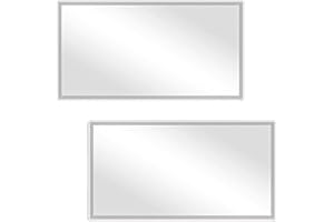 ADERTOS 2 PCS Auto Sun Visor HD Makeup Mirror, Self-Adhesive Car Vanity Mirrors Universal Car Interior Cosmetic Mirror Stainless Steel Cars Visor Mirrors for Truck SUV Rear View Seatback