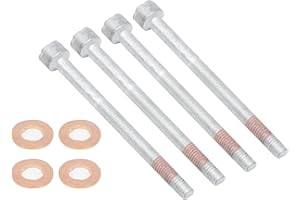 KASTURRBOO KASturbo Injector Bolt and Washer Seal Kit, Injector Nozzle Bolt Screw Washer Set Fit for Mercedes Benz E200 E220 E270 CDI A0009902907