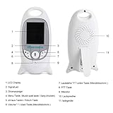 COSANSYS Wireless Video baby Monitor 2 Zoll LCD 2.4GHz Digital Baby Überwachung Digitalkamera mit Temperatursensor Schlaflieder Nachtsicht Gegensprechfunktion EU Plug - 2