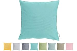 KLOCKE DEKORATIONSBEDARF Premium Outdoor Kissen/Dekokissen Hochwertig – Wetterfest – Wasser- & Schmutzabweisend - 100% Polyester (47x47cm, Türkis)