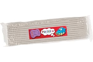 The Original Plasticine, One Colour Slab 400g - Off White, Modelling Clay for Professional Animators and Model Makers, Easy to Shape and Mould, Make Sculptures, Models and Stop-Motion Animations