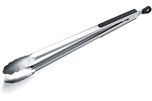 HOMQUEN Pinza Per Barbecue Da 16 Pollici,Pinze Per Barbecue In Acciaio Inossidabile,Pinze Per Griglia Premium Per Cucinare,Pinze In Metallo Per Carne Massiccia,Pinze Da Cucina Con Bloccaggio