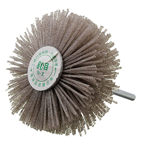 Preisvergleich Produktbild ILS - 6mm Schaft 80 Grit Schleifscheibe Pinsel Holzverarbeitung Polierscheibe