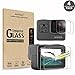 Price comparison product image (Pack of 4) Tempered Glass Screen Protector for GoPro Hero 6 Black/GoPro Hero 5 Black (Screen and Lens), Akwox 0.3mm 9H Hard Scratch Resistant Screen Protective Glass Film