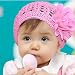 Kobwa(TM) Pink Cute Crochet Flower Baby Knit Hat Infant Girl Cotton Cap With Kobwa's Keyring