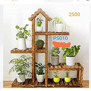 Wooden Plant Stand, Indoor Flower Pot Stand, Flower Pot Ladder, Folding A Frame Display Shelf, Free Standing, Patio Pine Wood Stand with Shelves, 3 Tier Stand