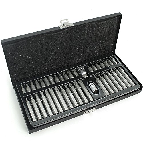 Yato Yt0400 - Set Composto Da Chiavi A Bussola E Inserti Torx, Esagonali E Spline, 40 Pezzi In Totale, In Elegante Astuccio Di Metallo