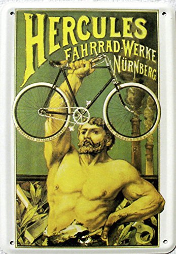 Preisvergleich Produktbild Hercules Fahrrad-Werke Blechpostkarte