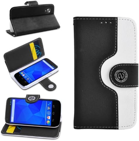Magic Global Gadgets - Black Retro Leather Flip Book Wallet Case Cover Pouch For LG Google Nexsus 5 With Media Stand For With Screen Guard / Cleaning Cloth / Mini Stylus