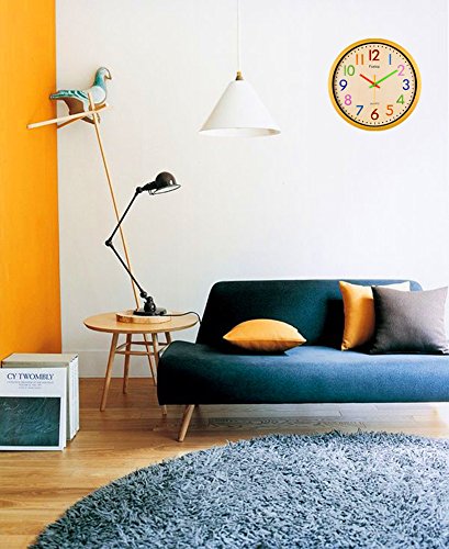 Foxtop Modernen Bunten Stille Nicht-tickende Wanduhr, ohne Ticken Wanduhr, 30cm. - 7