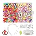 Produktbild 24 Arten Bunte Baby Perlen für Armbänder, DIY Baby Stringing Buchstaben Perlen Acryl Perlen für Schmuck Machen, Armbänder, Halsketten, Schlüsselanhänger und Kinder Schmuck (Candy)