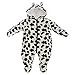 Baby Unisex Animal Print All In One Hooded Winter Snowsuit (0-3 Months) (Cow)