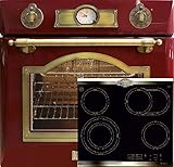 DESIGN Massive Metalldrehknöpfe, dekorative Funktions- bzw. Temperaturwahlringe, Türgriffe, Rahmen der Backofenfenster, solide Zierleisten in Vintage Still ziehen die Aufmerksamkeit auf sich und vermitteln das Gefühl von Zuverlässigkeit und Stabilität.