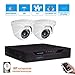 Produktbild Toton CCTV 4CH 1080P Full HD TVI DVR Überwachungssystem mit 2 Dome 1080P Video Überwachungskamera Set 1TB HDD für Innen und Außen, 20M IR Nachtsicht, Wetterfest, Kabelgebunden