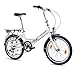 Produktbild CHRISSON 20 Zoll Faltrad Klapprad - Foldo Weiss - Faltfahrrad für Herren und Damen - 20 Zoll klappbares Fahrrad mit 6 Gang Shimano Kettenschaltung - Folding City Bike