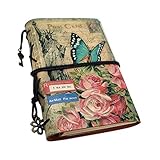 NectaRoy Rétro Vintage Cuir Journal Agenda, Carnet de notes Rechargeable avec Séparation, Bloc-notes Avec des Pages Blanches, Carnet d'écriture, Agenda, Carnet de Voyage, 185x132x30mm