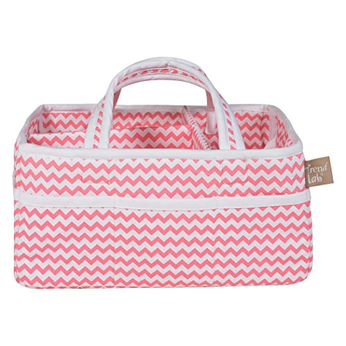 Trend Lab Chevron Storage Caddy, Coral/White Trend Lab Chevron Storage Caddy, Coral/White