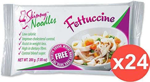 Pack of 24 Skinny Noodles Fettuccine Hair 200g, Shirataki, Konjac, Slim, Low Carb