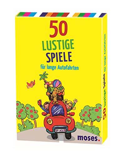 Preisvergleich Produktbild moses. 50 lustige Spiele für lange Autofahrten / Kinderbeschäftigung / Kartenset