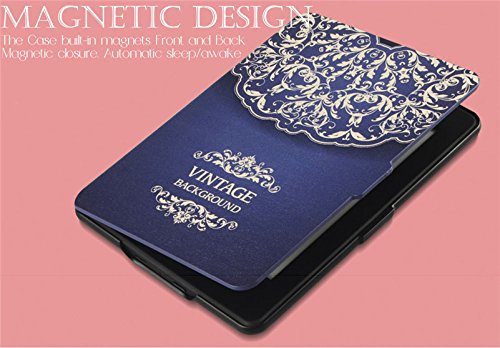 soundmae HZ1 Der neue Kindle eReader 8. Gen (NICHT FIT Kindle Oasis) (6 Zoll) Touchscreen hülle Kunstleder Buch Flip smart schlaf / wach tasche für Amazon Kindle Kein Licht 2016 Version – Lovers - 4