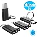 Produktbild Micro USB auf USB-C Adapter, TechRise 4 Stücke Micro USB zu USB Typ C Adapter Konverter Verbinder für MacBook Pro, ChromeBook Pixel, Nexus 5X, Nexus 6P, HTC 10, OnePlus 2 und weiteres Typ C Geräte