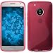 Produktbild PhoneNatic Case für Lenovo Moto G5 Plus Hülle Silikon pink S-Style + 2 Schutzfolien