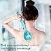 LAGUTE Long Handle Body Bath Shower Back Brush Scrubber Massager Skin Cleaning Brush mobility disability Help Bathing Aid (Blue)