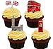 Produktbild Großbritannien ist toll.Essbare Kuchendekorationen,Union Jack/London Bus/Big Ben, stehendes Esspapier, Cupcake-Topper, 12er-Pack