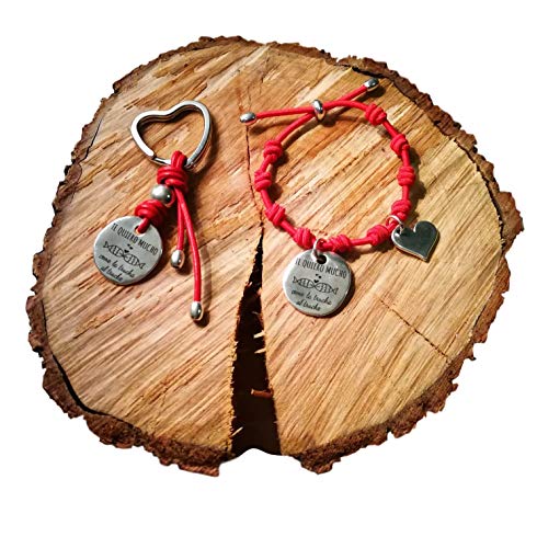 Misorpresa.es Pareja Pulsera Y Llavero Frase : Te Quiero Mucho como la Trucha al trucho. Regalo San Valentin. Regalo ROMANTICO