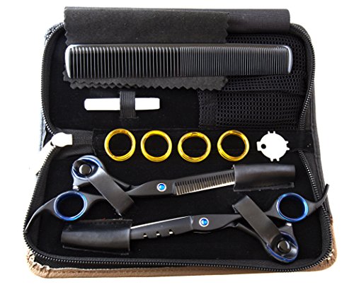 Ausverkauf – 2pcs Salon professionelle Friseur Haare schneiden dünner Schere Schere Friseur Set - 9