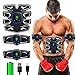 Produktbild A-TION EMS Trainingsgerät Bauchmuskeltrainer Muskelstimulator USB Wiederaufladbar Smart Fitness Gerät für Arm Bauch Beine Bizeps Trizeps, Muskelaufbau und Fettverbrennung Männer Frauen