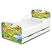 PriceRightHome Dinosaur Design MDF Toddler Bed with storage + Deluxe Mattress