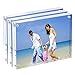 Produktbild Acryl Bilderrahmen 15 x 20 cm, Magnetischer Acryl-Block Bilderrahmen, Desktop Rahmenlose Foto Display – Pack von 3