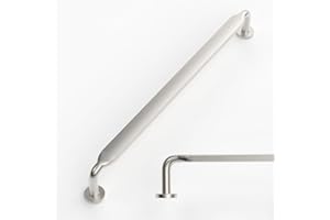 Amerdeco 10 Pièces Poignee de Meuble Nickel Brossé Cuisine Entraxe 160mm Poignées pour Placards Poignet de Porte Cuisine UK0071