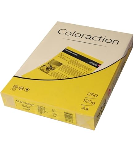 Cartoncino Favini Rismaluce Giallo Sole 200gr - Confezione 50 Fogli A4 Per Creativit&agrave; E Stampe