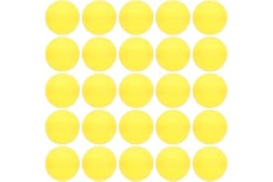 Holibanna 25pcs Plastic Balls Number Raffle Balls Table Activity Balls Pong Balls for Game Party Decoration (40mm Yellow)